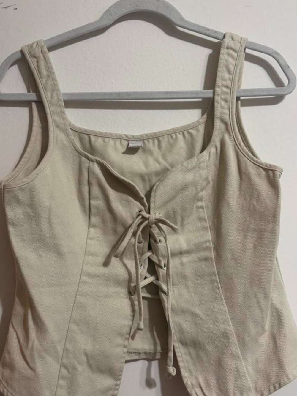 Musera Women's Cream and White Corset